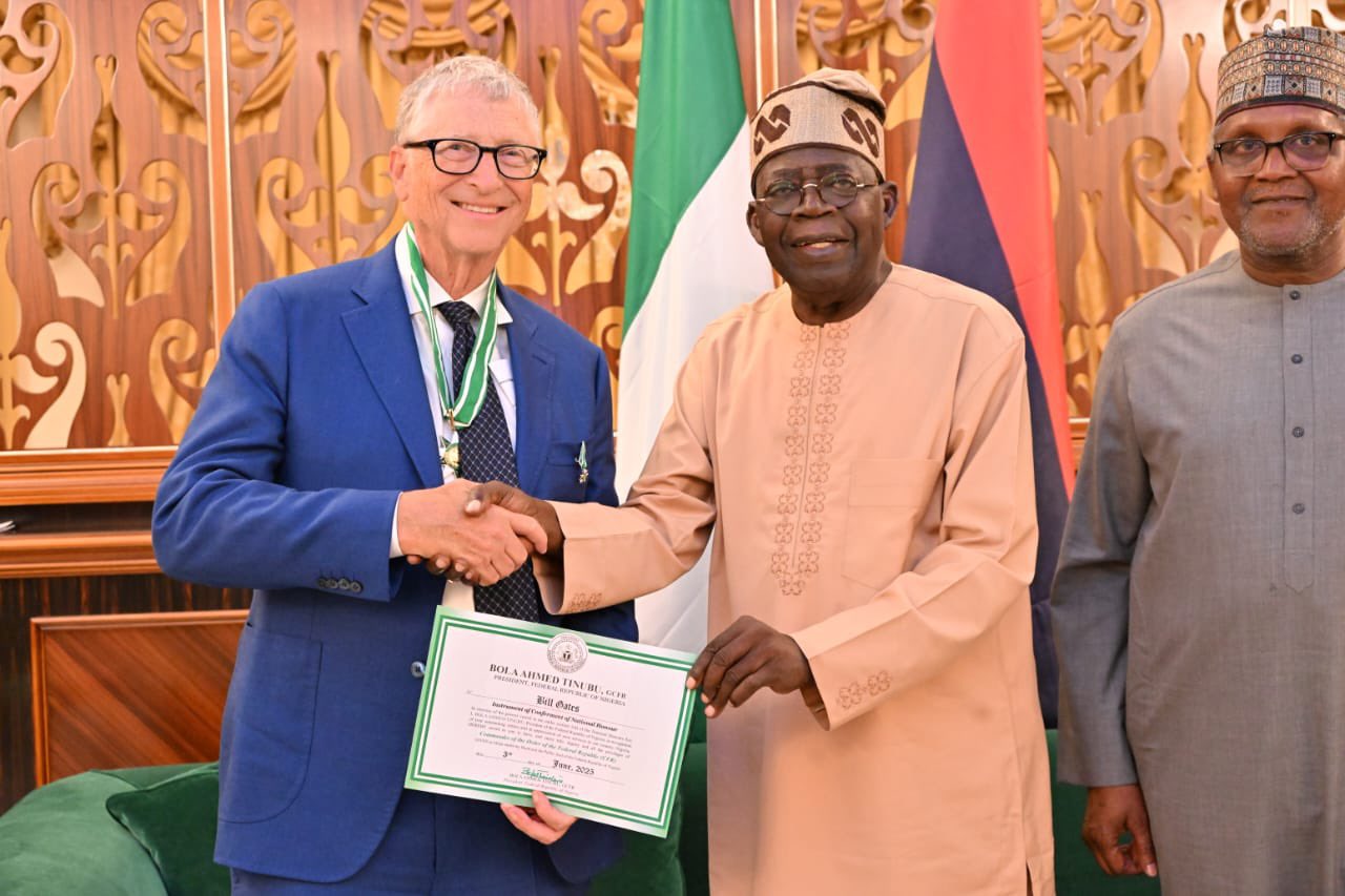 Tinubu Confers National Honour On Bill Gates