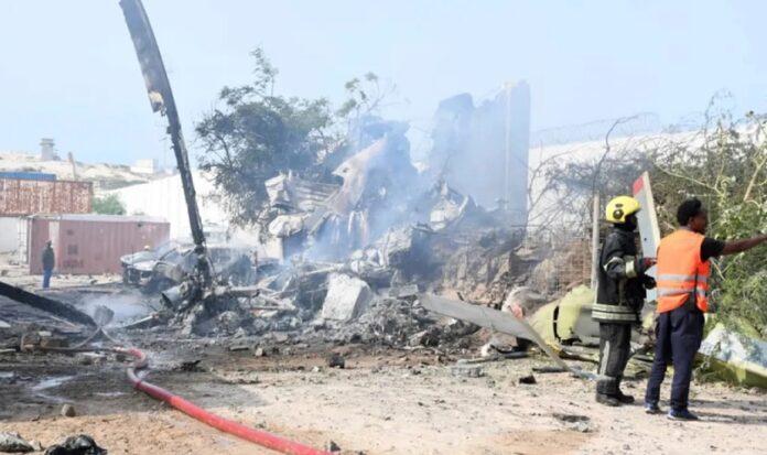 Helicopter Crashes At Mogadishu