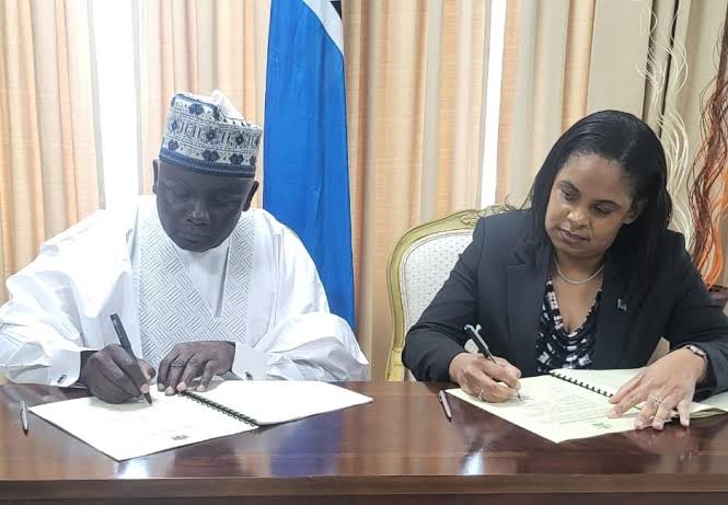 Yusuf Buba Yakub, signed on behalf of Nigeria, while Janelle Modeste-Stephen