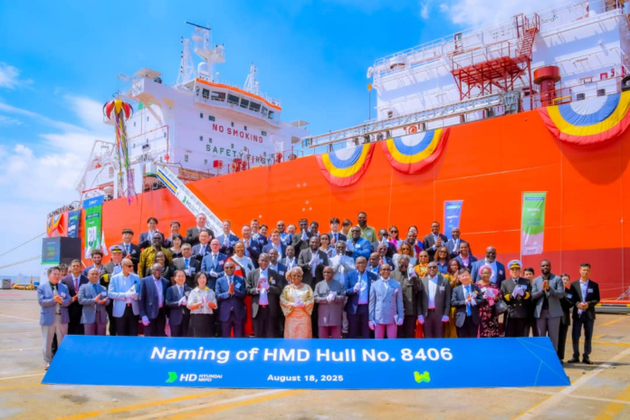 naming ceremony of the MT Iyaloja (Lagos), a 40,000 cubic meters (CBM) Liquefied Petroleum Gas (LPG) vessel owned by WAGL Energy Limited, a joint venture between NNPC Ltd. and Sahara Group. naming ceremony of the MT Iyaloja (Lagos), a 40,000 cubic meters (CBM) Liquefied Petroleum Gas (LPG) vessel owned by WAGL Energy Limited, a joint venture between NNPC Ltd. and Sahara Group.