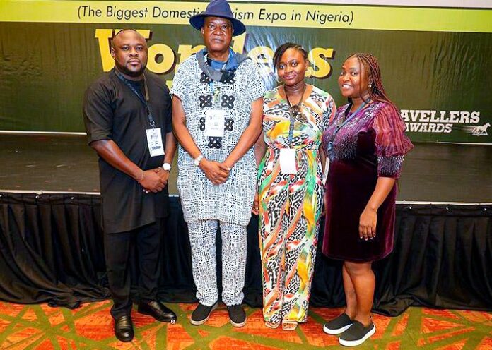 L–R: Head of School, Lagos Aviation Academy, Bolaji Durojaiye; Convener, Akwaaba African Travel Market, Ikechi Uko; Public Relations Manager, Finchglow Holdings, Temilade Adu; and Account Manager, Lagos Aviation Academy, Nneka Abazu, at the 21st Akwaaba African Travel Market held in Lagos recently. L–R: Head of School, Lagos Aviation Academy, Bolaji Durojaiye; Convener, Akwaaba African Travel Market, Ikechi Uko; Public Relations Manager, Finchglow Holdings, Temilade Adu; and Account Manager, Lagos Aviation Academy, Nneka Abazu, at the 21st Akwaaba African Travel Market held in Lagos recently.