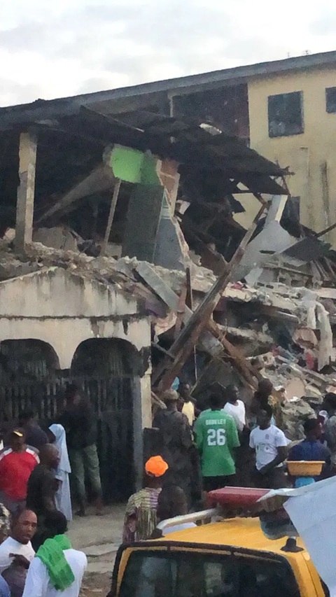 Collapsed building Collapsed building