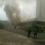 Fire Guts Rivers State Secretariat Amidst Fubara’s Probe Threat Fire in rivers assembly