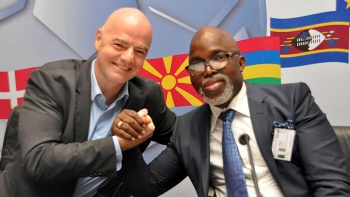 Pinnick and FIFA President Infantino Pinnick and FIFA President Infantino