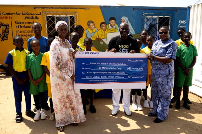 Air Peace Champions Educational Equality With Landmark Support To KNOSK 100-Naira-A-Day Schoo Air Peace Champions Educational Equality With Landmark Support To KNOSK 100-Naira-A-Day Schoo