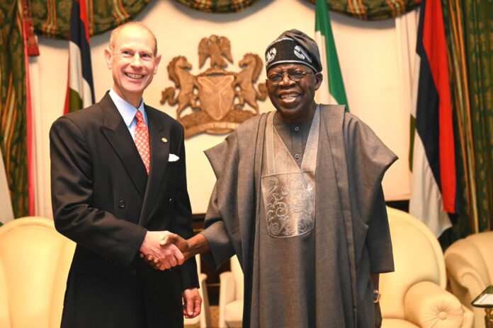 Tinubu Tells Prince Edward, the Duke of Edinburgh