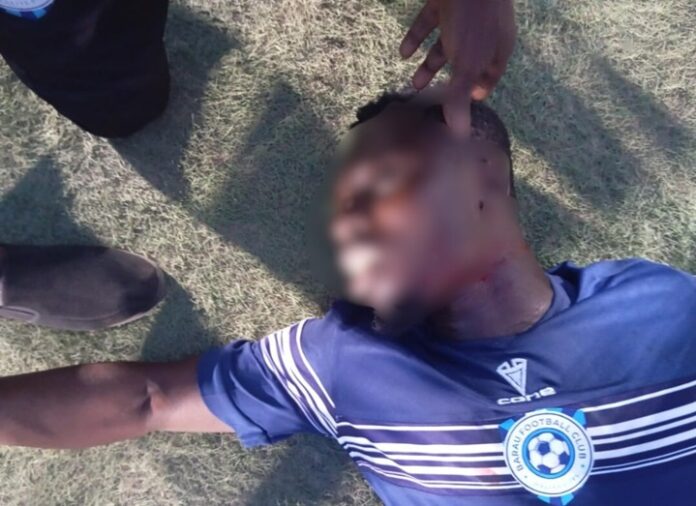 Nana Abraham, a Barau Football Club player, was stabbed in the neck