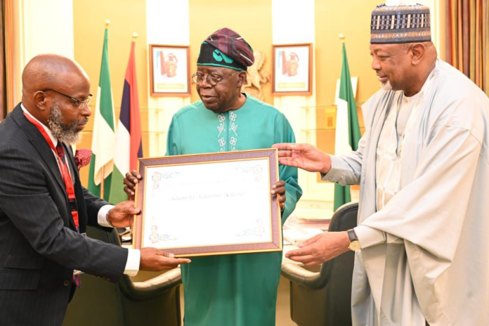 PRESIDENT TINUBU RECEIVES PROF. ADEMOLA ADENLE