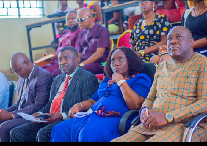 Rector, Federal Polytechnic Ukana, Mrs Eduma Essien and other participants at the one-day workshop yesterday. Rector, Federal Polytechnic Ukana, Mrs Eduma Essien and other participants at the one-day workshop yesterday.
