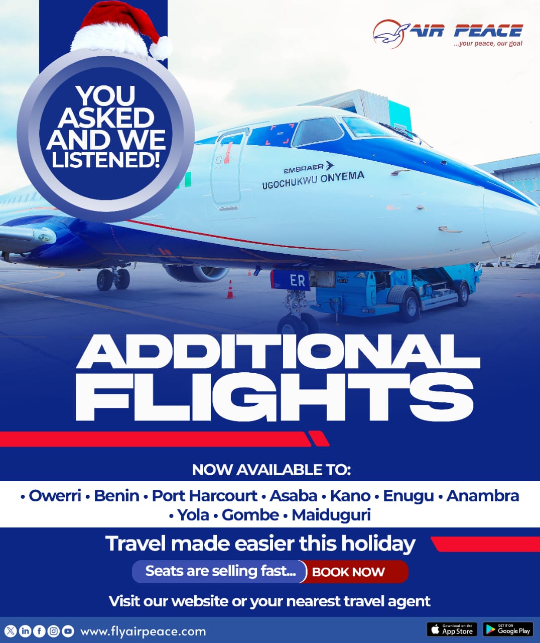 Air Peace Boosts Festive Travel With Additional Local Flights, Returns On Warri Route - THEWILL NEWS MEDIA Air Peace Boosts Festive Travel With Additional Local Flights, Returns On Warri Route