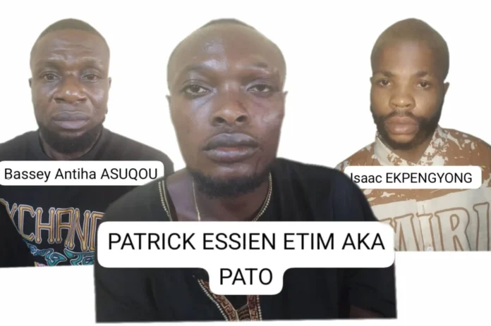 The alleged gang leader, Patrick Essien Etim, 23, and his accomplice, Bassey Antiha Asuquo, 40,