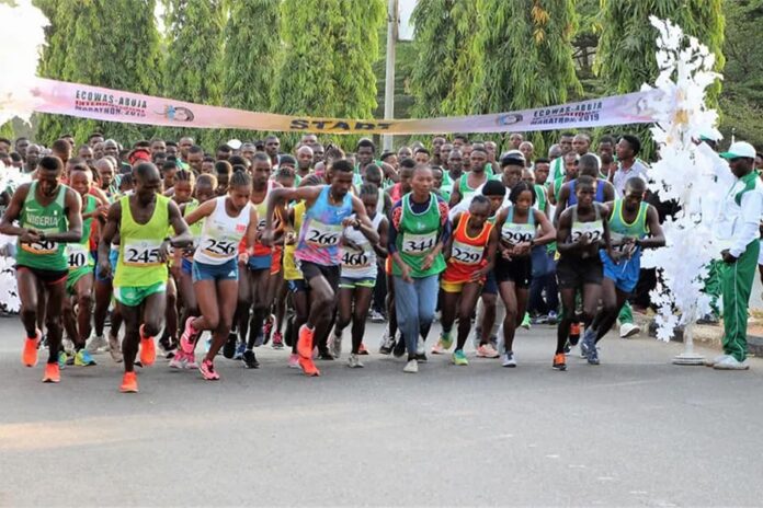 Marathoners participating in Abuja Marathoners participating in Abuja