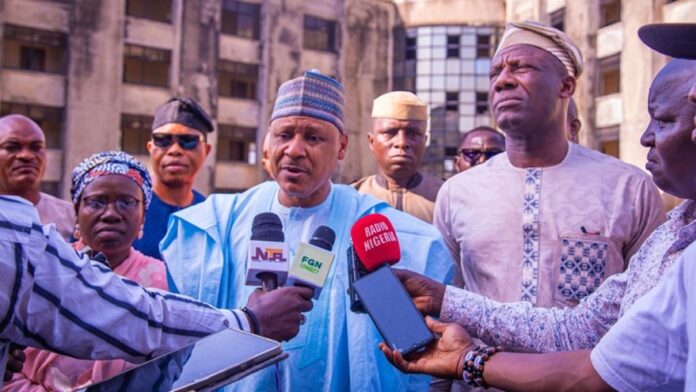 Mohammed Idris at abandoned Government Printer facility in Abuja