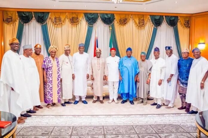 Tinubu with osun apc governorship aspirants