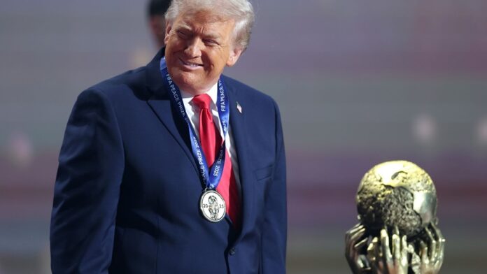 Trump at Award Ceremony