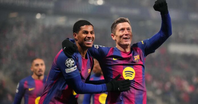 Lewandowski And Rashford Barcelona