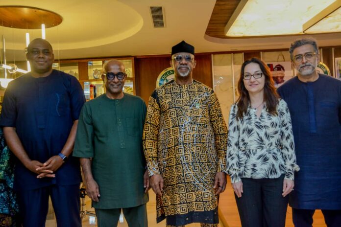 L-R: Task Team Leader, Nigeria for Women Project, Micheal Ilesanmi; Country Director, World Bank Group, Matthew Verghis; Ogun State Governor, Prince Dapo Abiodun; Vice President, World Bank Group, Galina Vincelette, and the Operations Manager, World Bank Group, Taimur Samad, during the visit of the World Bank Group to the Governor's office, Oke-Mosan, Abeokuta on Wednesday. L-R: Task Team Leader, Nigeria for Women Project, Micheal Ilesanmi; Country Director, World Bank Group, Matthew Verghis; Ogun State Governor, Prince Dapo Abiodun; Vice President, World Bank Group, Galina Vincelette, and the Operations Manager, World Bank Group, Taimur Samad, during the visit of the World Bank Group to the Governor's office, Oke-Mosan, Abeokuta on Wednesday.