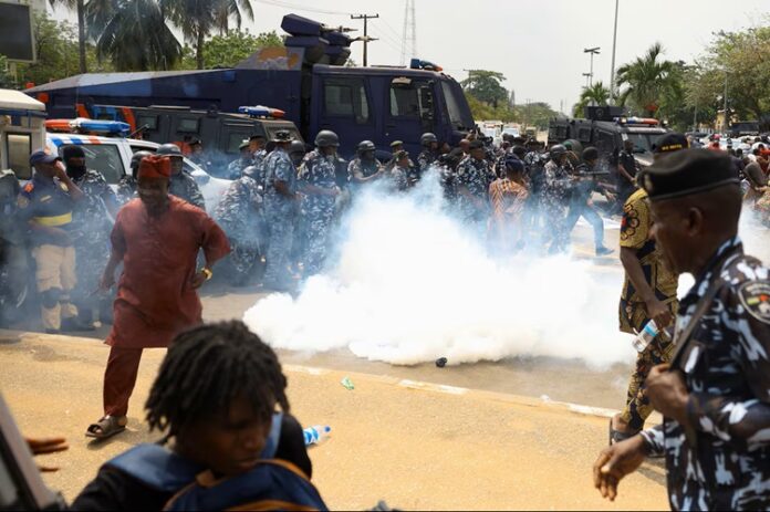 Police Fire Tear Gas