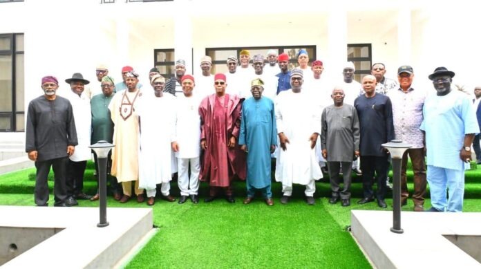 Tinubu during an Eid-el-Fitr gathering with Vice President Kashim Shettima and 23 state governors Tinubu during an Eid-el-Fitr gathering with Vice President Kashim Shettima and 23 state governors