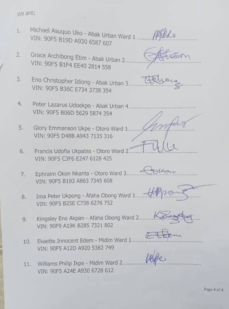 Petition To Recall Speaker Udeme Otong 4 - THEWILL NEWS MEDIA Petition To Recall Speaker Udeme Otong
