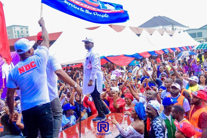 former Deputy Minority Leader of the Bayelsa State 6th House of Assembly, Hon. Wilson Ayakpo Dauyegha, also known as WAD, formally defected to the National Democratic Coalition (NDC) alongside Hon. Selekebina Saboh and over 10,000 enthusiastic supporters at the Bayelsa State Secretariat of the NDC former Deputy Minority Leader of the Bayelsa State 6th House of Assembly, Hon. Wilson Ayakpo Dauyegha, also known as WAD, formally defected to the National Democratic Coalition (NDC) alongside Hon. Selekebina Saboh and over 10,000 enthusiastic supporters at the Bayelsa State Secretariat of the NDC