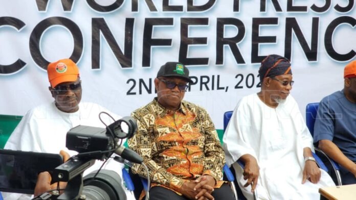 WORLD PRESS CONFERENCE ADDRESSED BY SENATOR DAVID MARK, CHAIRMAN OF THE AFRICAN DEMOCRATIC CONGRESS (ADC) WORLD PRESS CONFERENCE ADDRESSED BY SENATOR DAVID MARK, CHAIRMAN OF THE AFRICAN DEMOCRATIC CONGRESS (ADC)