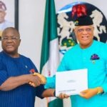 Akwa Ibom 2027: Uyo Senatorial District Backs Eno For Second Term, LG Chairmen Offer To Fund Nomination Governor of Akwa Ibom State, Pastor Umo Eno, while receiving the endorsement communiqué from the political leader of Uyo Senatorial District, Senator Effiong Bob, yesterday.