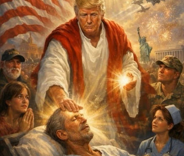 Trump Viral Christ-Like Image Trump Viral Christ-Like Image