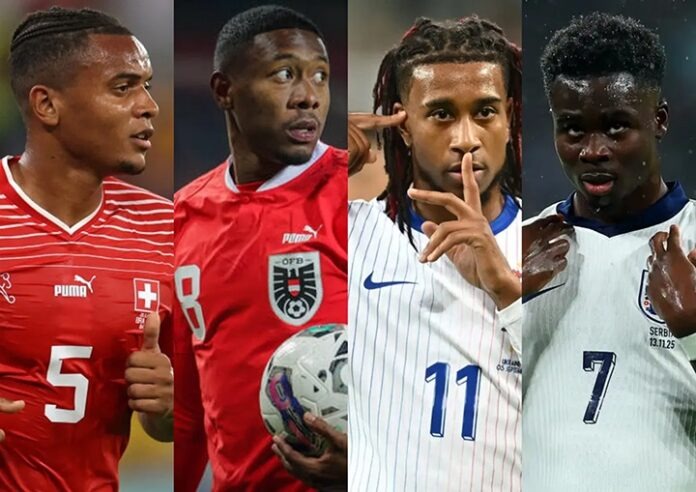 Akanji, Alaba, Bukayo and Olise Akanji, Alaba, Bukayo and Olise