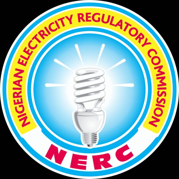 NERC logo with a glowing light bulb in a blue circle and a yellow ring reading Nigerian Electricity Regulatory Commission (NERC).