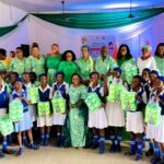 Oluremi Tinubu’s Initiative Reaches Itu As 320 Girls Receive Menstrual Hygiene Support wife of Itu LGA Chairman, Mrs Idongesit Ubong Nkutt, with school girls who benefited from Sanitary pads and hygiene materials during the World Menstrual Day Celebration at Mbak Atai, Monday.