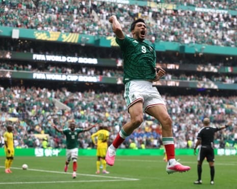 Mexico's Raul Jimenez celebrates after scoring in the 67th minute during a 2-0 victory over South Africa in the opening match of the 2026 FIFA World Cup Mexico's Raul Jimenez celebrates after scoring in the 67th minute during a 2-0 victory over South Africa in the opening match of the 2026 FIFA World Cup