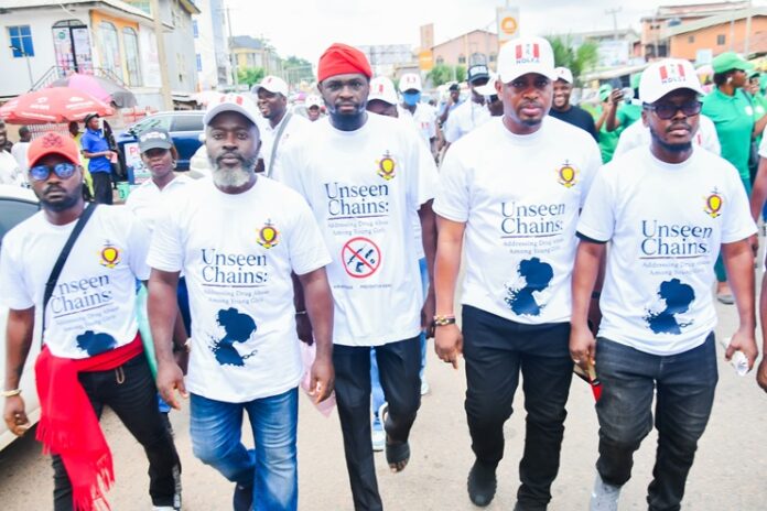 Members of NAS, Ash Montana Deck, during the walk in Abeokuta .