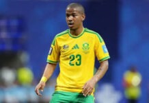 What Happened To South Africa World Cup Player Jayden Adams? Police Release Fresh Details South Africa national soccer team player wearing number 23 jersey on the field during a match
