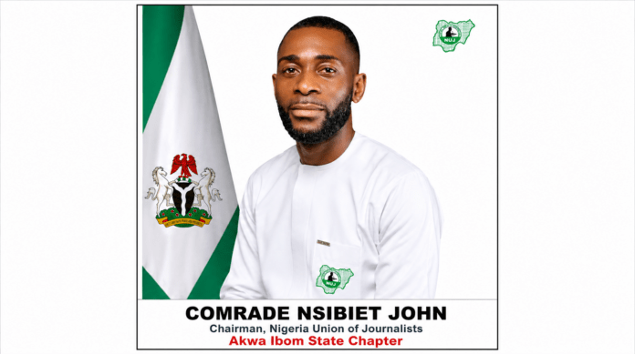 NUJ Chairman, Akwa Ibom State Chapter, Comrade Nsibiet John