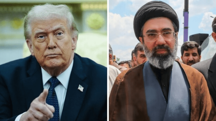 US President Donald Trump and an Iranian cleric