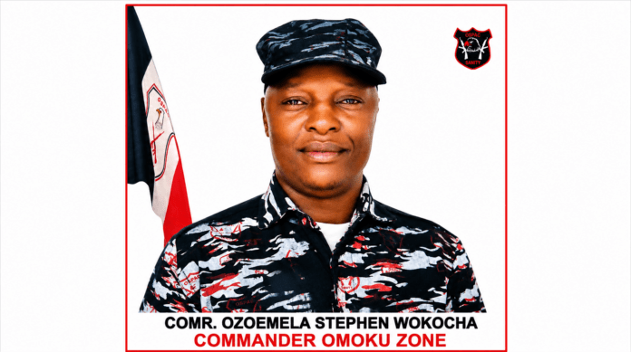 The late Comrade Ozoemela Stephen Wokocha, Commander of the Omoku Zone of the Onelga Security Peace and Advisory Committee (OSPAC). Photo Credit: OSPAC on Facebook