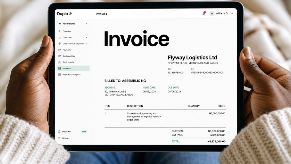 A representation of Electronic invoice - THEWILL NEWS MEDIA