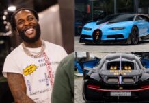 Fans Debate As Burna Boy’s Custom ₦9bn Bugatti Chiron Arrives Nigeria, Dubbed Most Expensive Car In West Africa