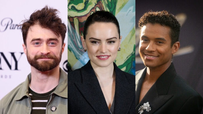 Daniel Radcliffe, Daisy Ridley and Jaafar Jackson