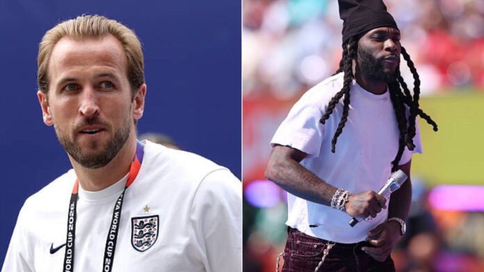 Harry Kane and Burna Boy Harry Kane and Burna Boy