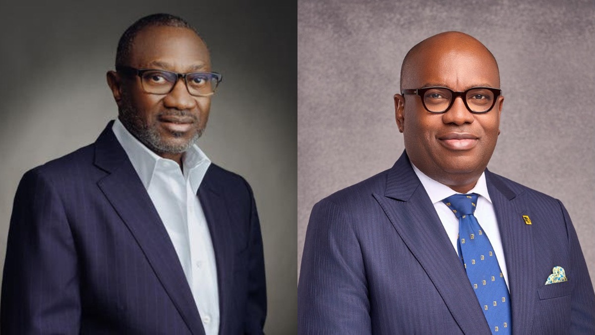 Chairman FirstHoldCo- Femi Otedola &Group Managing Director-Wale Oyedeji. Photo Credit: FirstBankofNigeria - THEWILL NEWS MEDIA