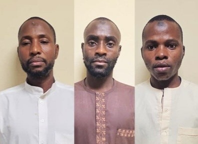 Three terror convicts, Abdulrazak Umar (a.k.a. Abu Khalifa/Abu Khalid), Yunusa Musa (a.k.a. Yunusa Bin Musa) and Shamsu Adamu Sani (a.k.a. Abu Itisar), were sentenced to life imprisonment by the Federal High Court, Abuja, over terrorism-related offences linked to the abduction of students and teachers in Oriire Local Government Area of Oyo State.