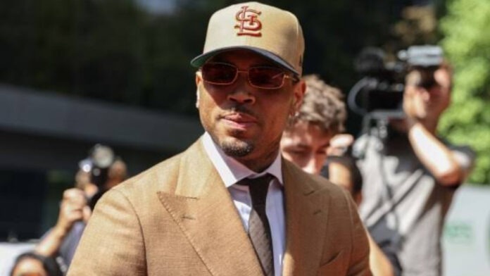 Chris Brown arrives at Southwark Crown Court in London on Friday, July 24, 2026. Credit: Stefan Rousseau/PA)