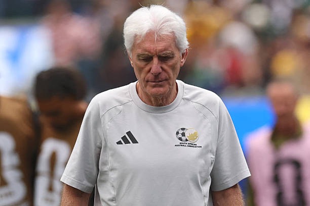 South Africa's Belgian head coach Hugo Broos