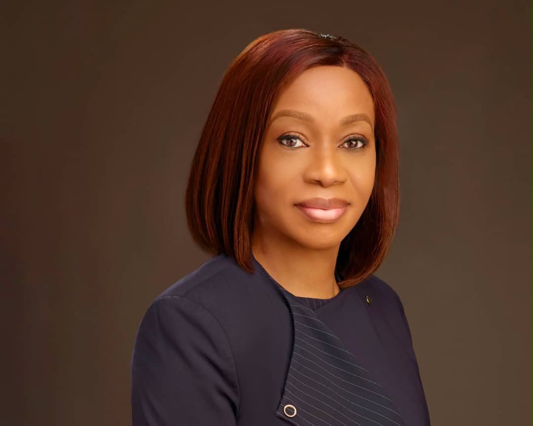 Miriam Olusanya - THEWILL NEWS MEDIA Professional headshot of a woman with auburn shoulder-length hair, wearing a dark blazer against a brown gradient background.