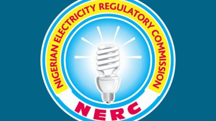 Logo of the Nigerian Electricity Regulatory Commission (NERC): a blue circular emblem with a glowing light bulb, surrounded by a yellow ring with red text and red 'NERC' at the bottom edge.