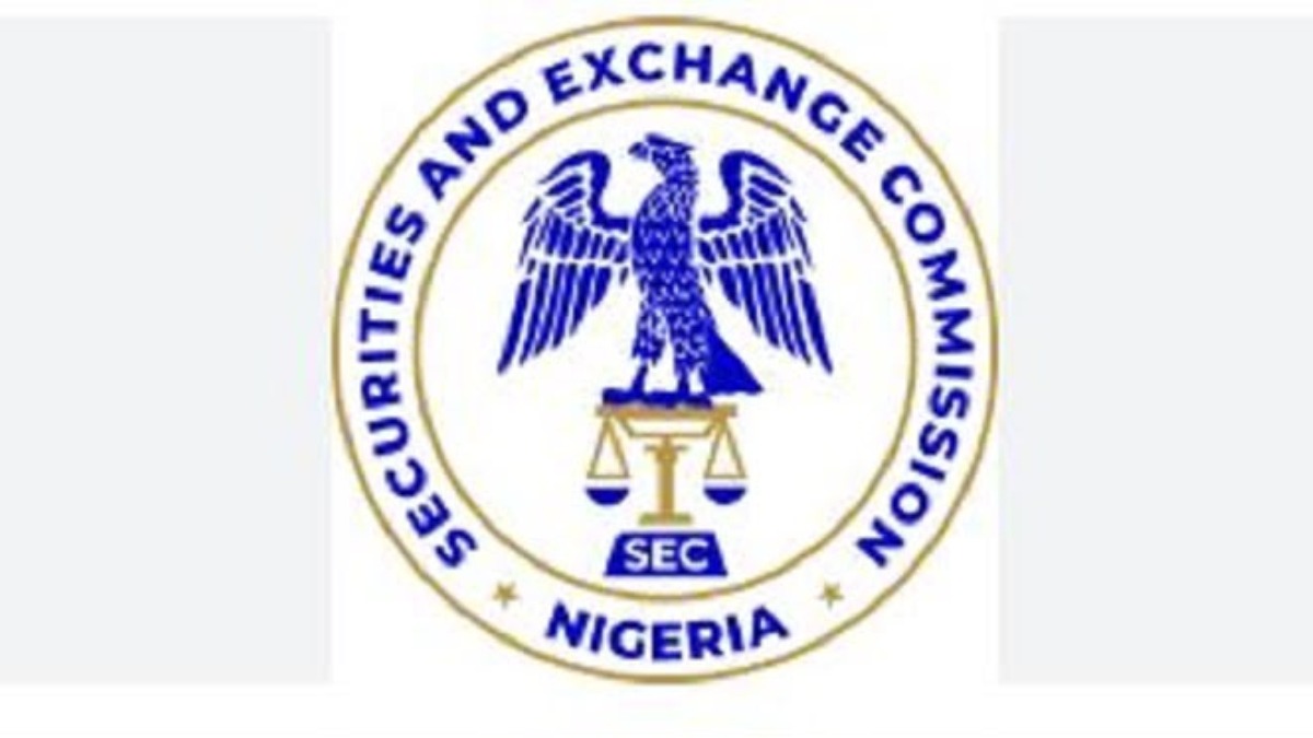 SEC Logo - THEWILL NEWS MEDIA Seal of the Nigerian Securities and Exchange Commission (SEC) featuring an eagle atop scales within a circular border