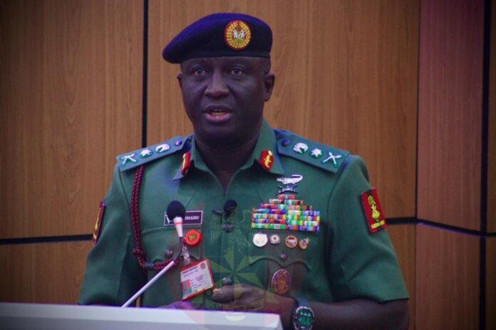 The Chief of Army Staff (COAS), Lieutenant General Waidi Shaibu The Chief of Army Staff (COAS), Lieutenant General Waidi Shaibu