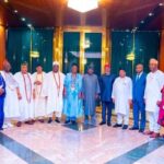 Stop Building ‘Empty’ Flyovers, Invest in Roads, Security Infrastructure – Tinubu Tells Govs Tinubu with delegation of traditional rulers from Oyo State